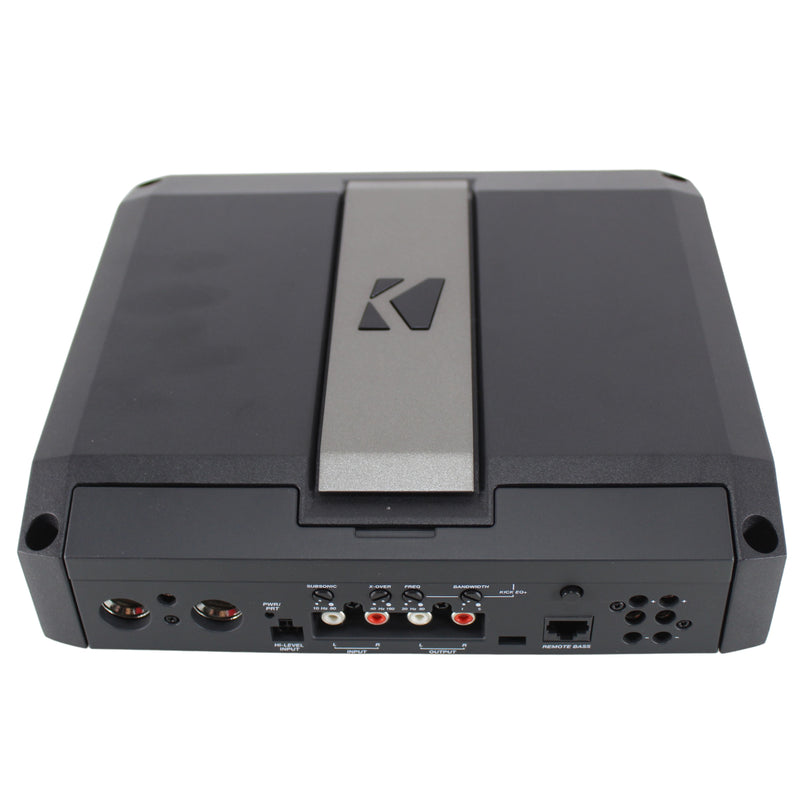 1250W 1-Ohm Mono Class D Subwoofer Amplifier w/Smart Bass & RGB LED Center Panel