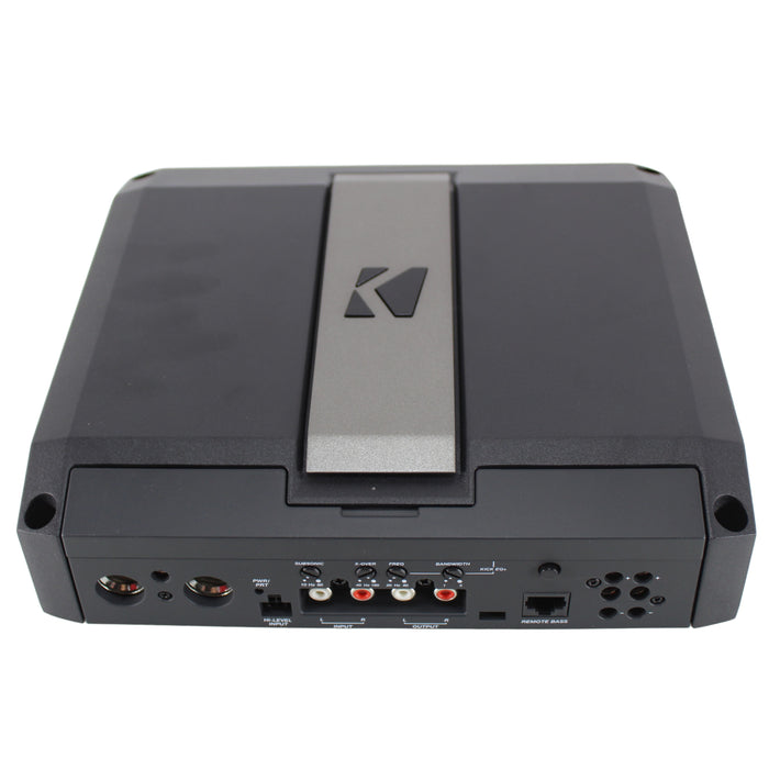 1250W 1-Ohm Mono Class D Subwoofer Amplifier w/Smart Bass & RGB LED Center Panel