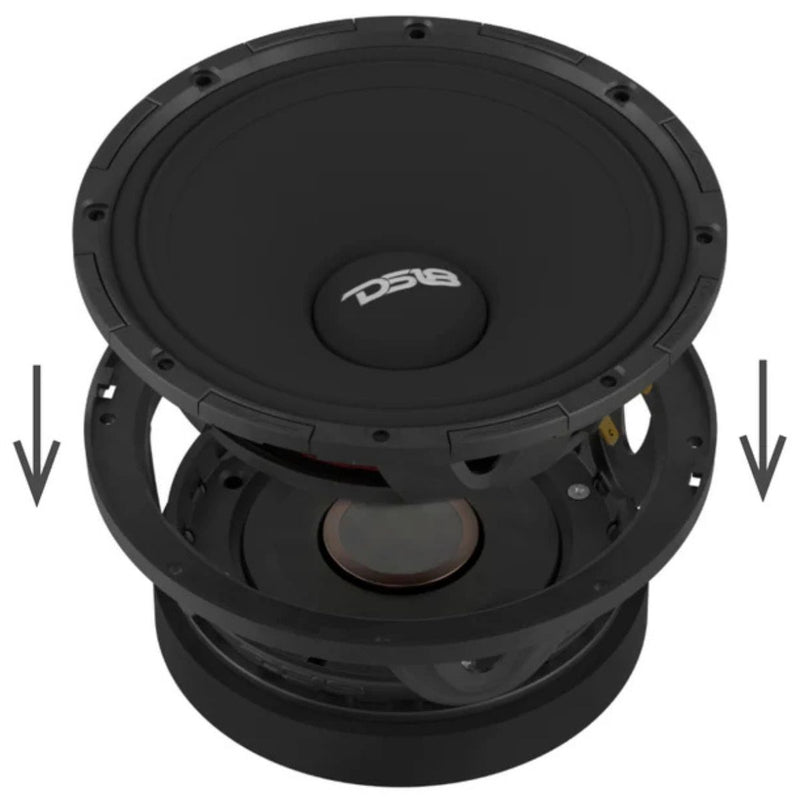 6.5" 300 W RMS 4 Ohm Mid-High Loudspeaker DS18 PROJECT360 Rotating Recone Design