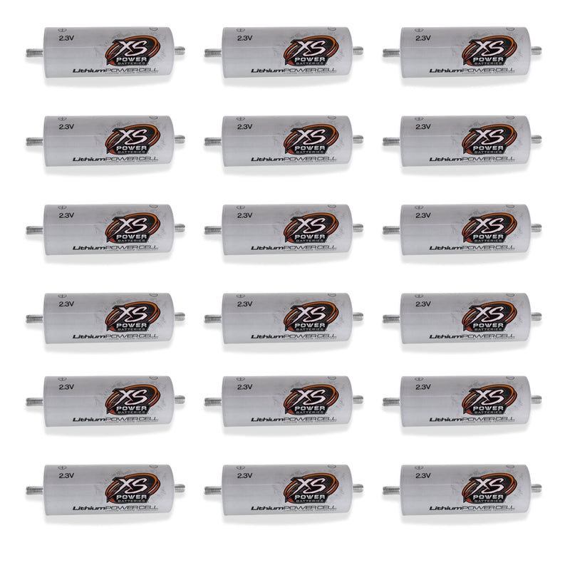XS Power 18 Pack DIY Kit White 45AH LTO Cell Bank 2.3v W/ Dog Bones & Balancer