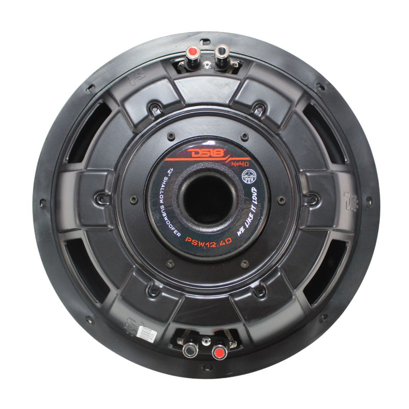 DS18 12" 600 Watts 4-Ohm Water Resistant Shallow Marine Audio Subwoofer PSW12.4D