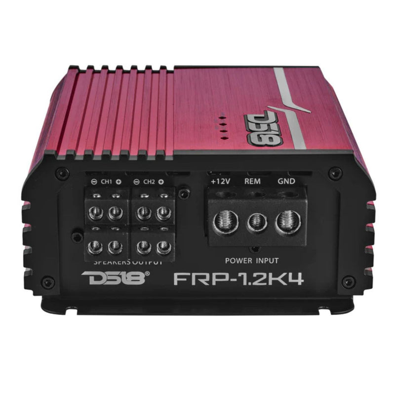 DS18 FRP1200W RMS Compact 4-Channel Full-Range Class-D Amplifier FRP-1.2K4 RED