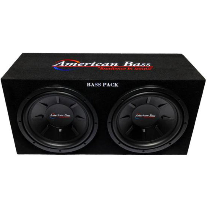 American Bass 12" 1200 Watt Max Subwoofer & Amplifier Bass Pack With 40Hz-400Hz