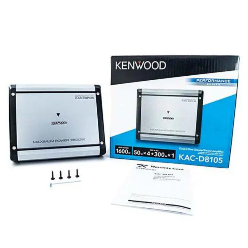 Kenwood D-Series 5-Channel 800W RMS 2-Ohm Class-D Amplifier KAC-D8105