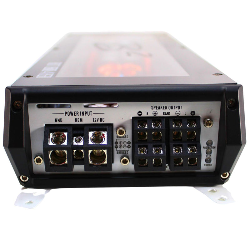 B2 Audio 1800W 2-Ohm Class D 4-Channel Amplifier w/ RGB LED Illumination RIOT
