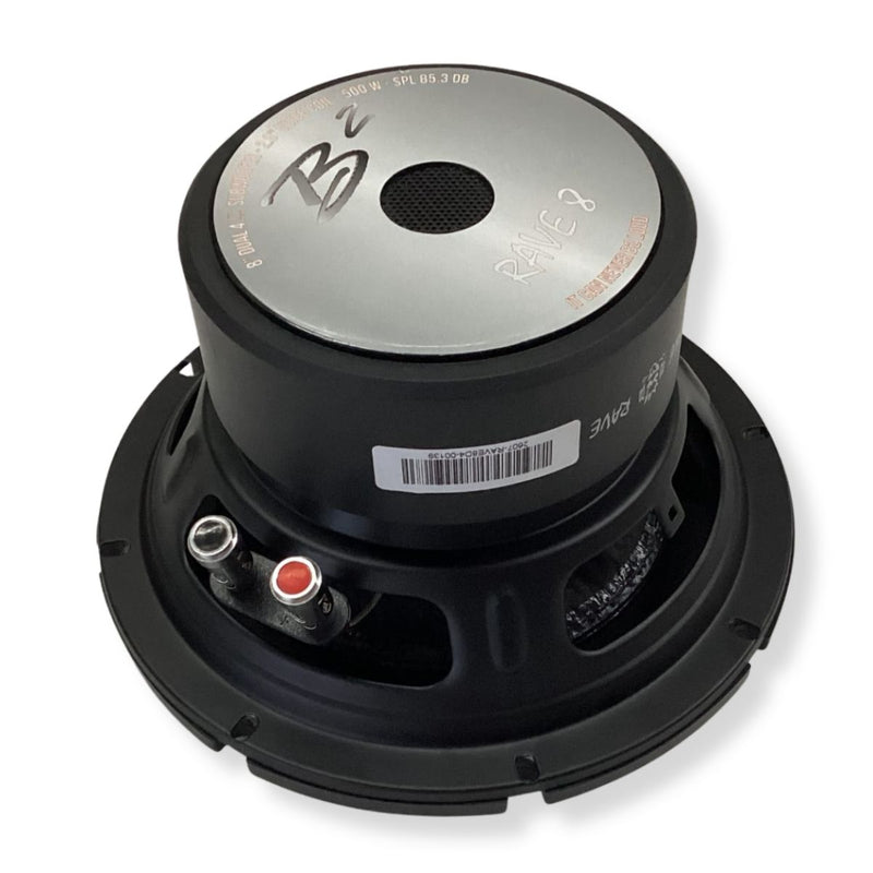 B2 Audio RAVE 8" Subwoofer 500W Dual 4-Ohm 2" Voice Coil RAVE8-D4