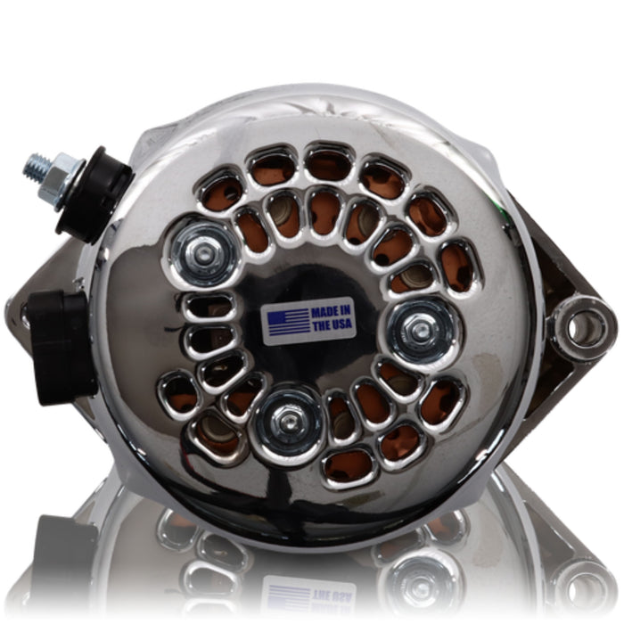 Mechman S-Series 320 Amp Universal Racing Alternator Polished Finish 7127320P