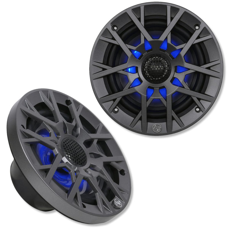 6.5" 100W RMS Coaxial 2-Way Marine Speakers Pair w/ RGB LED Lights  | APSW-654SP