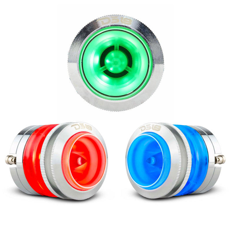 DS18 Car Audio 1" Super Bullet Tweeter 200 Watt 4 Ohm RGB LED Neodymium OPEN BOX