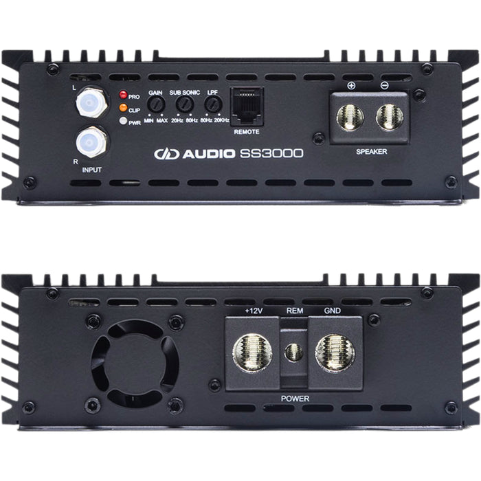 DD Audio SS Series 3000W 1-Ohm Class-D Compact Monoblock Amplifier / SS3000