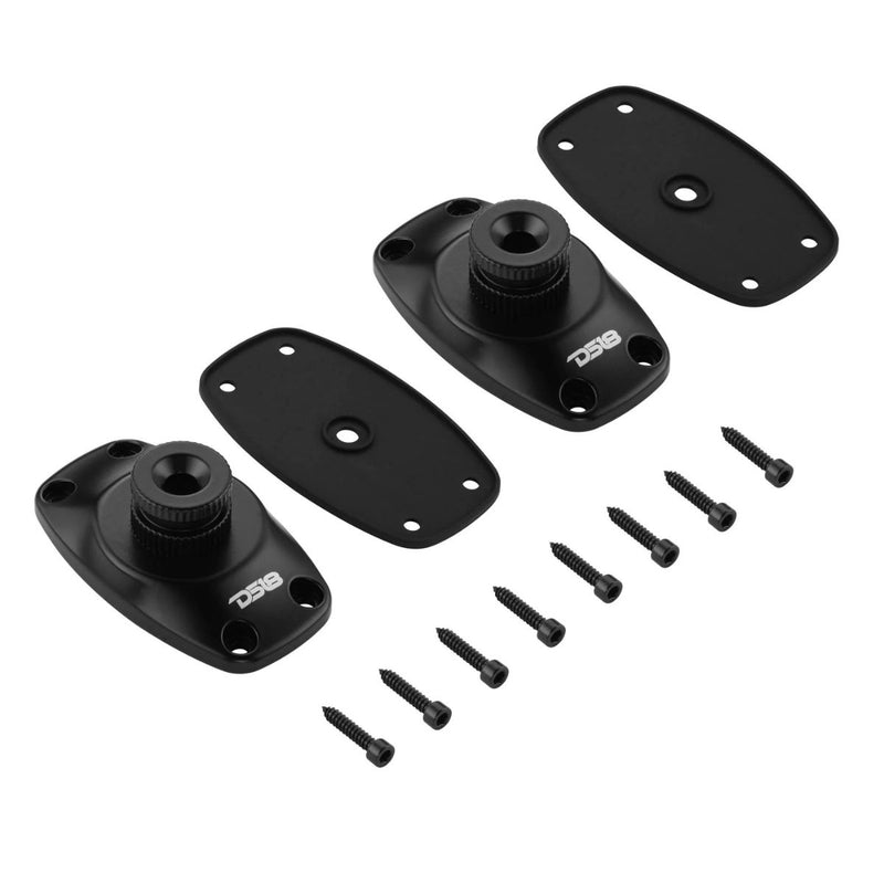 DS18 Flat Surface Mount Brackets for NVY Tower Speakers Pair Black or White