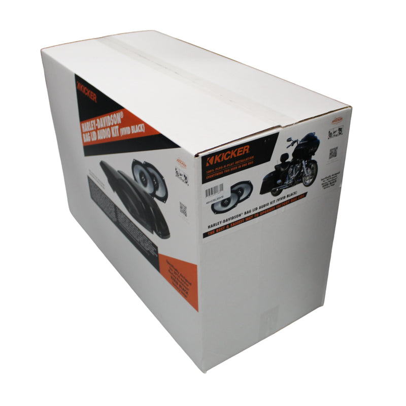 Kicker HDBL69VB Series Vivid Black Bag Lid Audio Kit f/ Harley Davidson '14 & UP