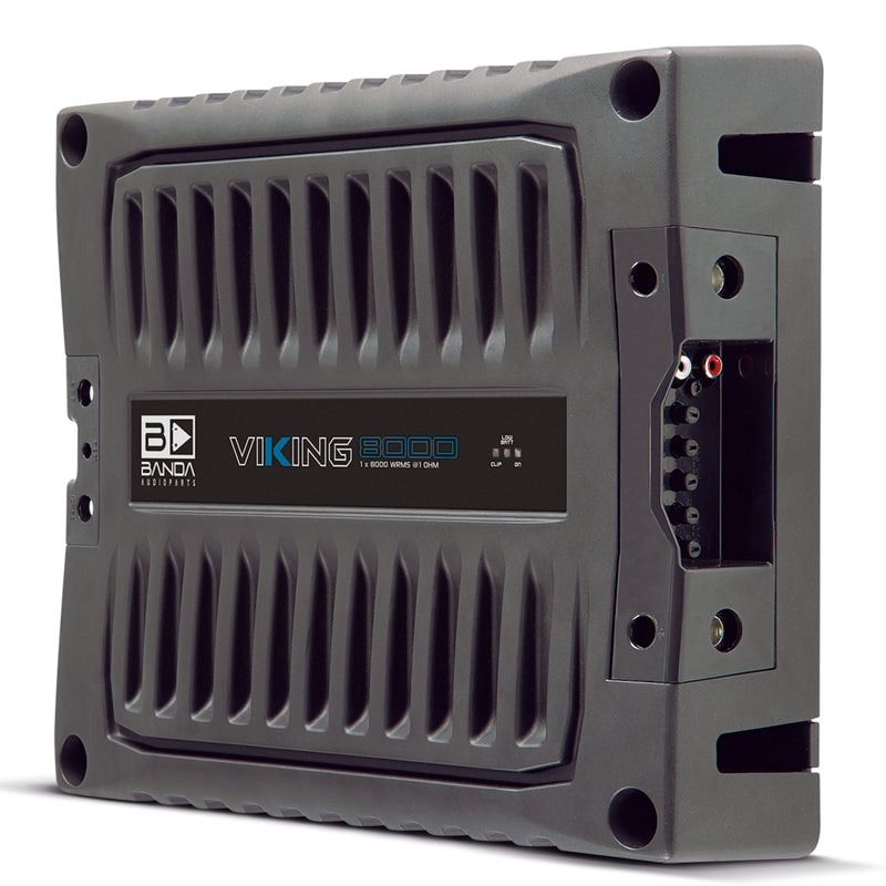 Banda 8K Watt 1-Ohm Monoblock VIKING Line Aluminum Brazilian Amplifier