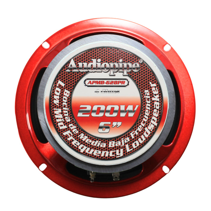 6" 200 Watts 4 Ohm Pro Car Audio Bullet Speaker Audiopipe Series AP-APMB-628PR