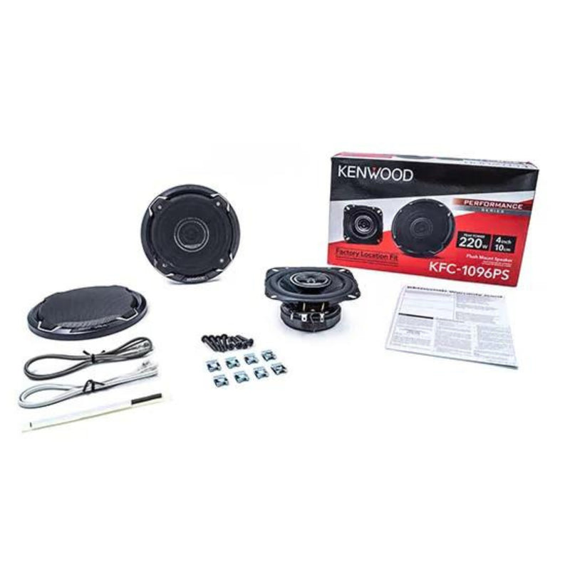 Pair of Kenwood 4" Round 2-Way vehicle speakers 50 Watts KFC-1096PS