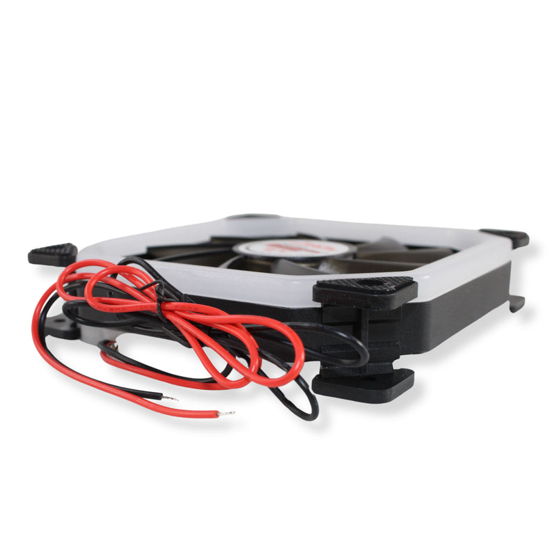 12 Volt Ultra Quiet Electronic / Amplifier Cooling Fan with RGB LED Lights