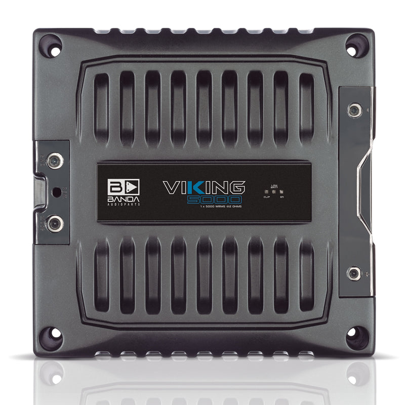 Banda VIKING Line Aluminum Brazilian 5K Watt 2-Ohm Full Range Monoblock Amplifier
