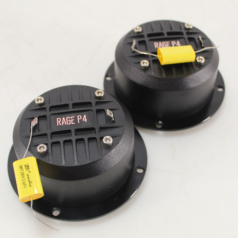 B2 Audio Pair of RAGE Series P4 125 W RMS 4Ohm 1.5" Voice Coil Tweeters OPEN BOX