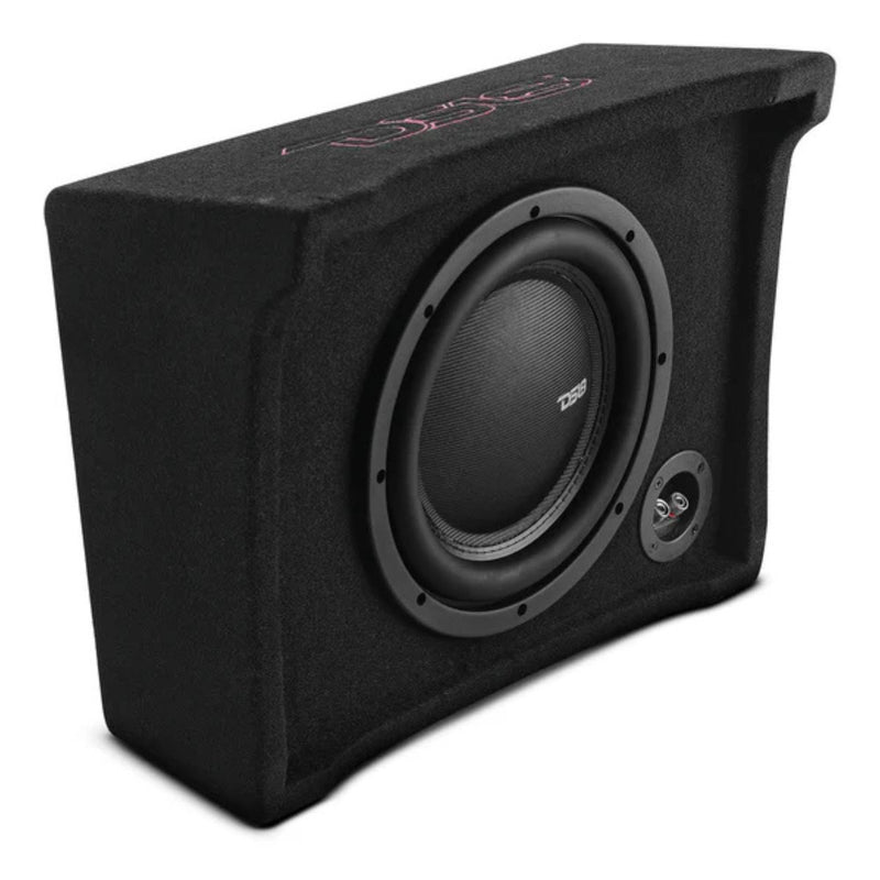 10" 600 Watt RMS 2-Ohm Under Seat Shallow Subwoofer Enclosure DS18 DFPU110iX
