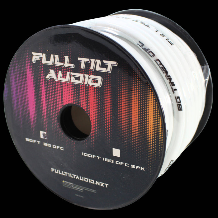 Full Tilt Audio 8 Gauge Tinned Oxygen Free Copper Power/Ground Wire White Lot