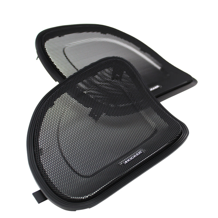 Kicker HDRG "Shark Nose" Steel Speaker Grilles 2015+ Harley Road Glide 45HDRG