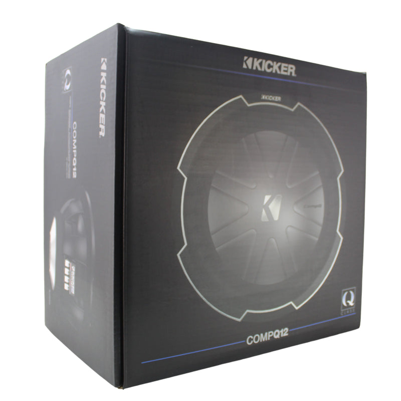 Kicker CompQ 12" Dual 4 Ohm VC Car Subwoofer 1700W Peak Ceramic Magnet 42CWQ124