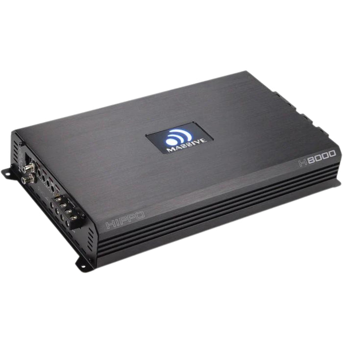 8000W RMS 1-Ohm Monoblock Amplifier Massive Audio HIPPO Series MA-H8000