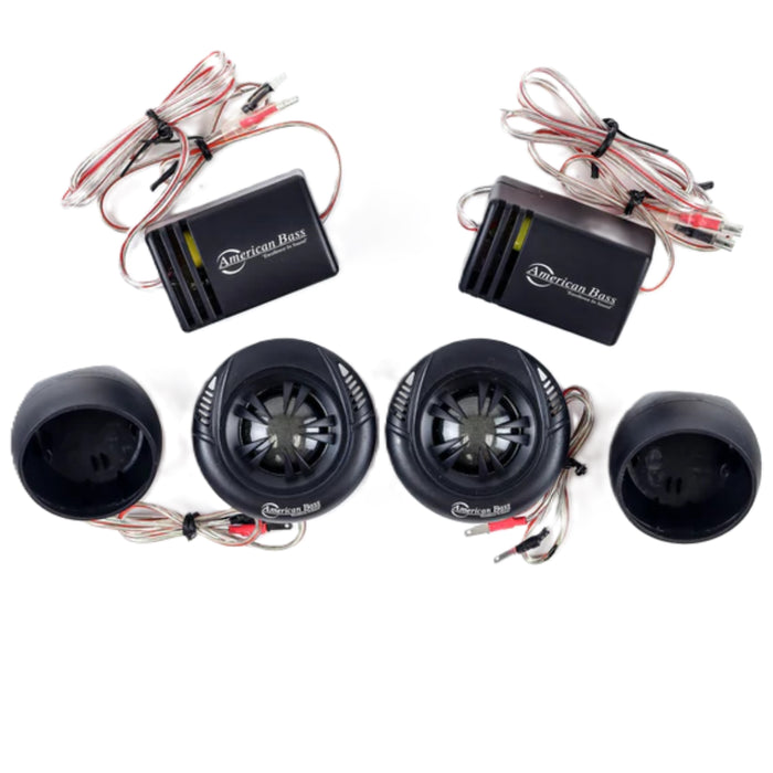 American Bass Pair of 1" Neodymium Tweeters 120W 4 Ohm w/ Multiple Mounts SQ-T2