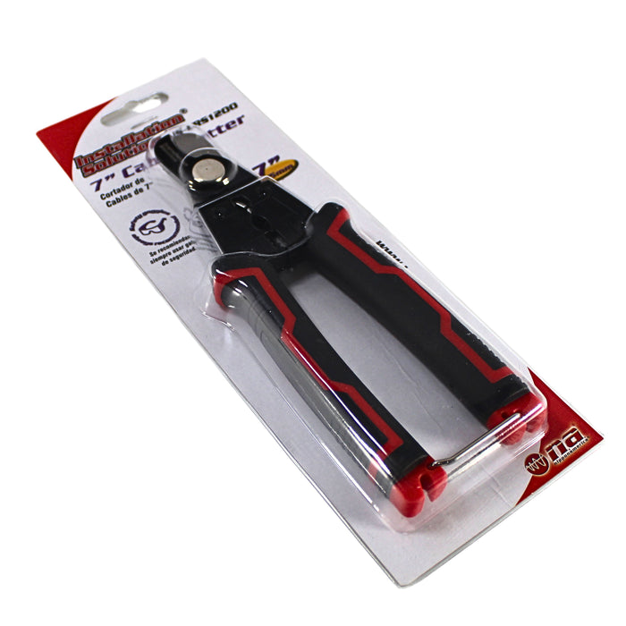 7" Heavy-Duty Carbon Steel Cable Cutter/Stripper with Non-Slip Ergonomic Grip