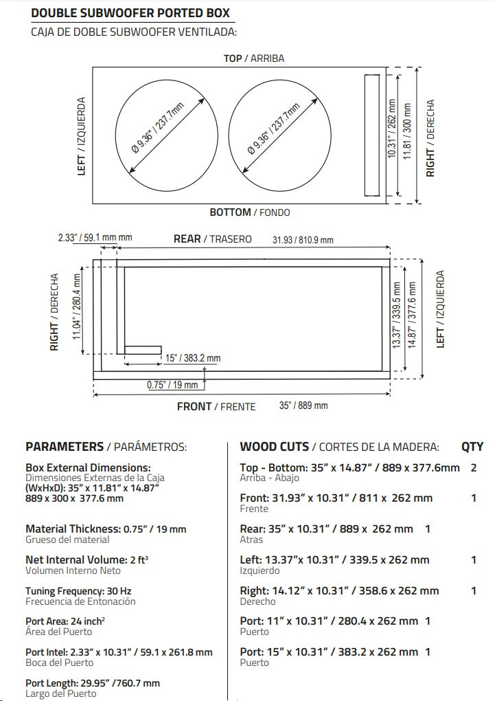 DS18 Car Audio 10 High Excursion Subwoofer 1600 Watt Dual 4 Ohm VC