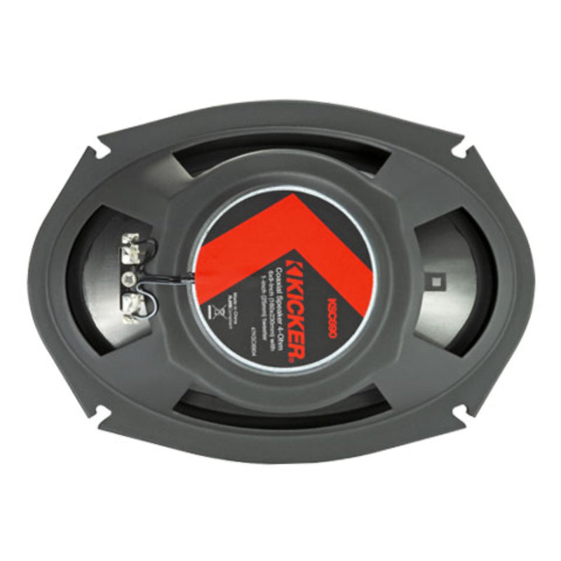 Kicker 6x9" 4 Ohm 300W Peak 2 Way Coaxial Thin Car Audio Loud Speakers KSC6904