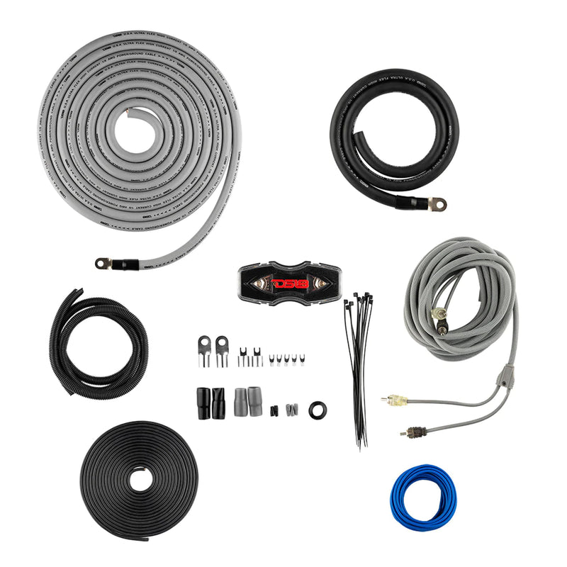 DS18 0 GA CCA Complete Amplifier Wiring Kit w/ANL Fuse Holder & Fuse