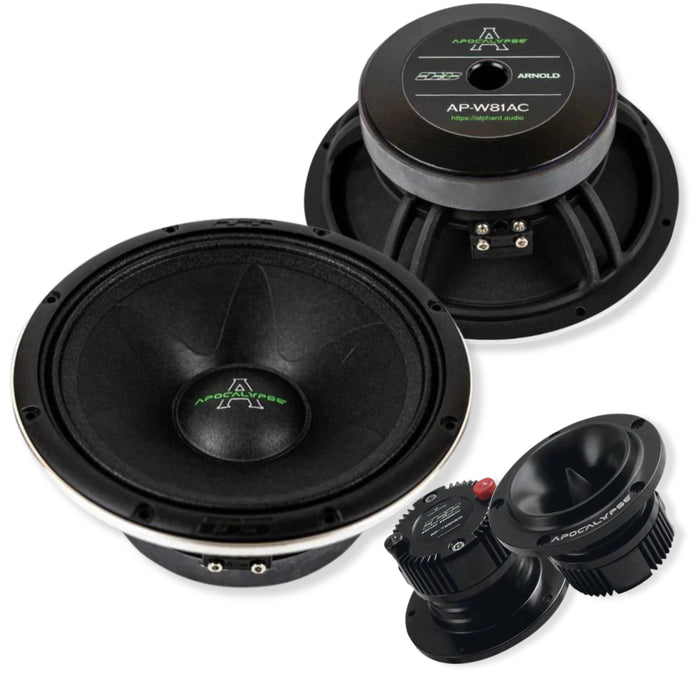 Pair of Deaf Bonce 8 Mid-Bass Speakers 600W 4 Ohm w/ 1" Neo Tweeters 160W