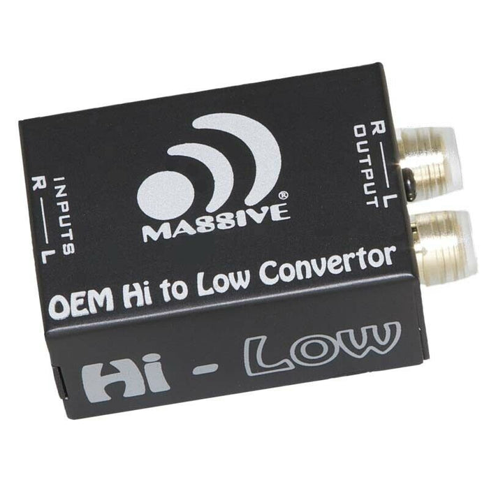 Massive Audio HI-LOW 2 Channel Hi-Low to RCA " Plug and Play" Converter