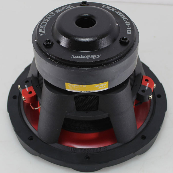 TXX-BDC 10" 600W RMS 4-Ohm DVC Double Stack Composite Cone Subwoofer OPEN BOX