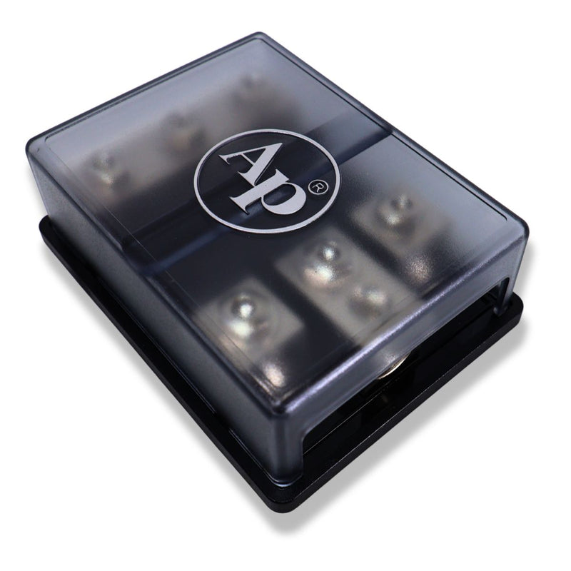 Audiopipe 3-position ANL Fused Distribution Block 34040-ANL1/0-4 Gauge in/out