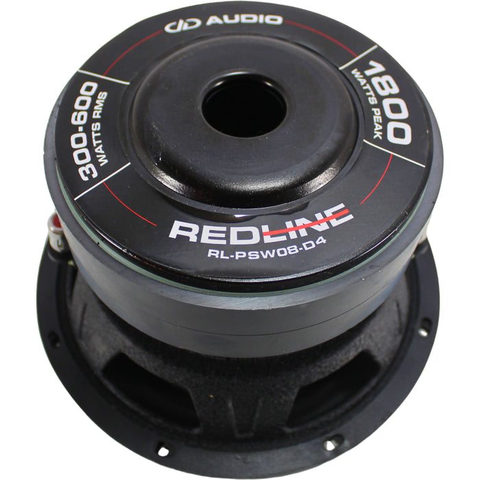 DD Audio Redline Series 8" 300-600W RMS Dual 4-Ohm 2.5" VC Subwoofer OPEN BOX