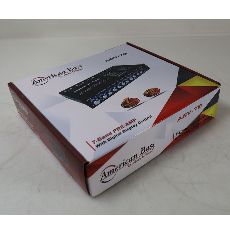 American Bass Equalizer w/ Built-in 7V Line Driver + Digital Voltmeter OPEN BOX