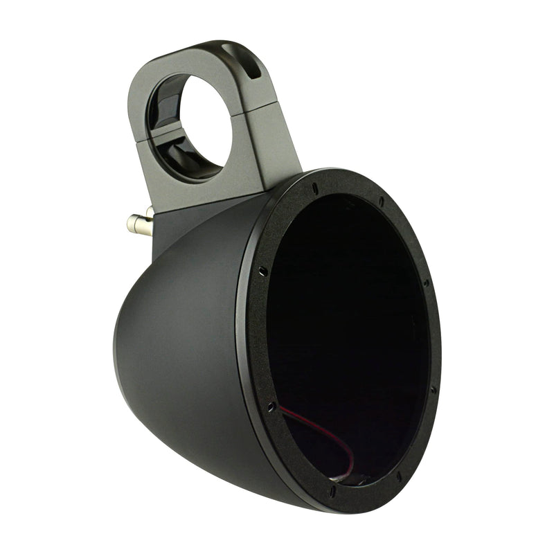 8" Black Compact Marine Tower Enclosure for Speakers, LEDs & Tweeters Audiopipe