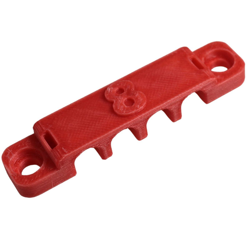 8 Gauge Cable Management Wire Comb Quad Slot Can Use w/ Cable Tie Red/Black