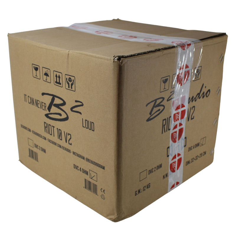 10" 750 Watts RMS 3" Voice Coil Dual 4-Ohm Riot Series Version 2 Subwoofer