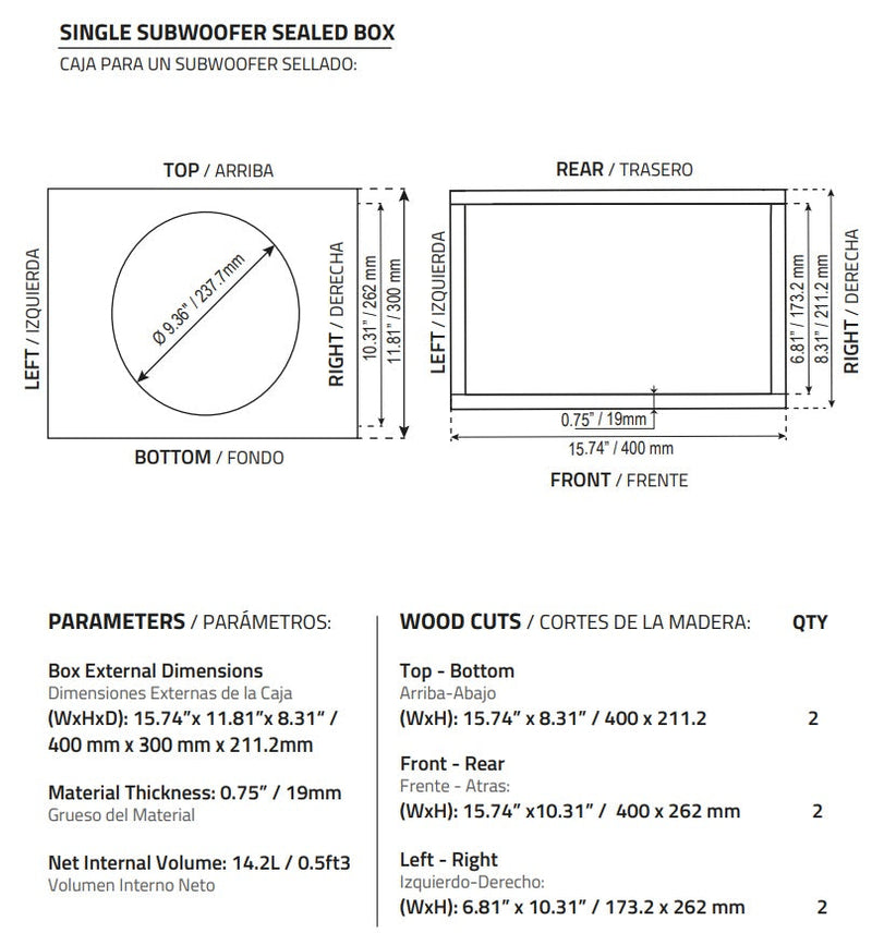 DS18 Car Audio 10 High Excursion Subwoofer 1600 Watt Dual 4 Ohm VC ZXI10.4D
