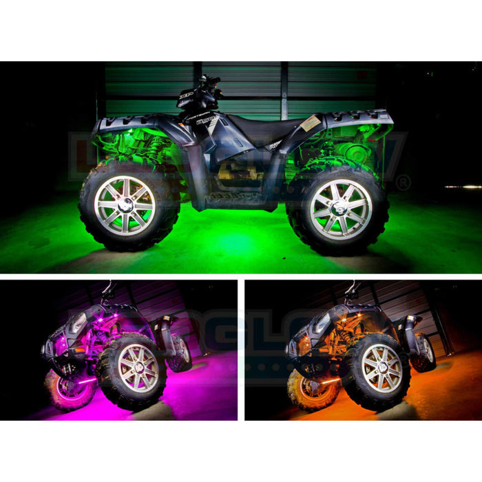 LEDGlow 16pc ATV Advanced Million Color LED Lighting Kit w/Automatic Brake Light