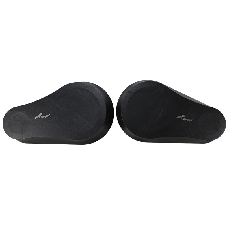 Pair of 6" Wood Vinyl Covered Speaker Pod w/ Tweeter Opening - Black