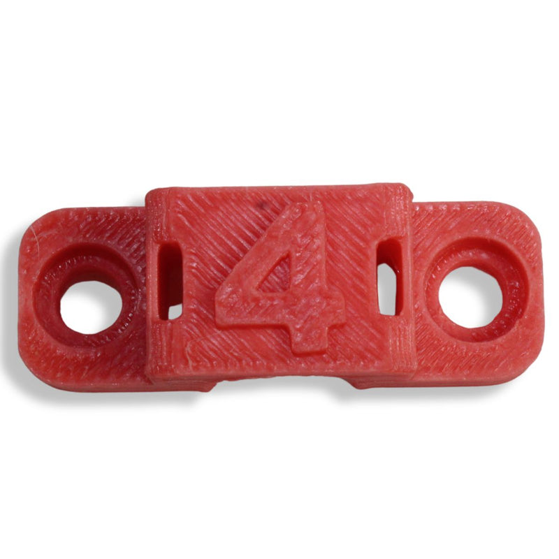 4 Gauge Cable Management Wire Comb Single Slot Can Use w/ Cable Tie Red/Black