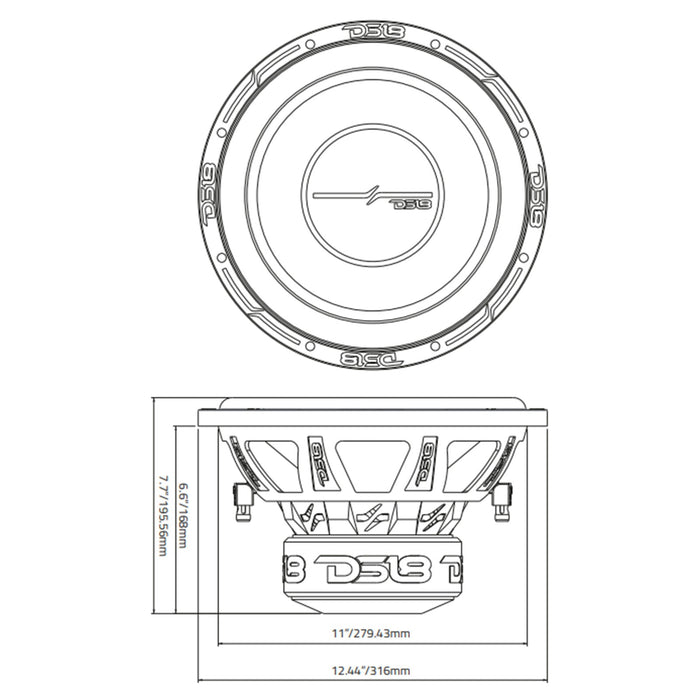 DS18 Elite-Z 12" 1500 Watts Dual Voice Coil 2 Ohm Subwoofer ZR12.2D