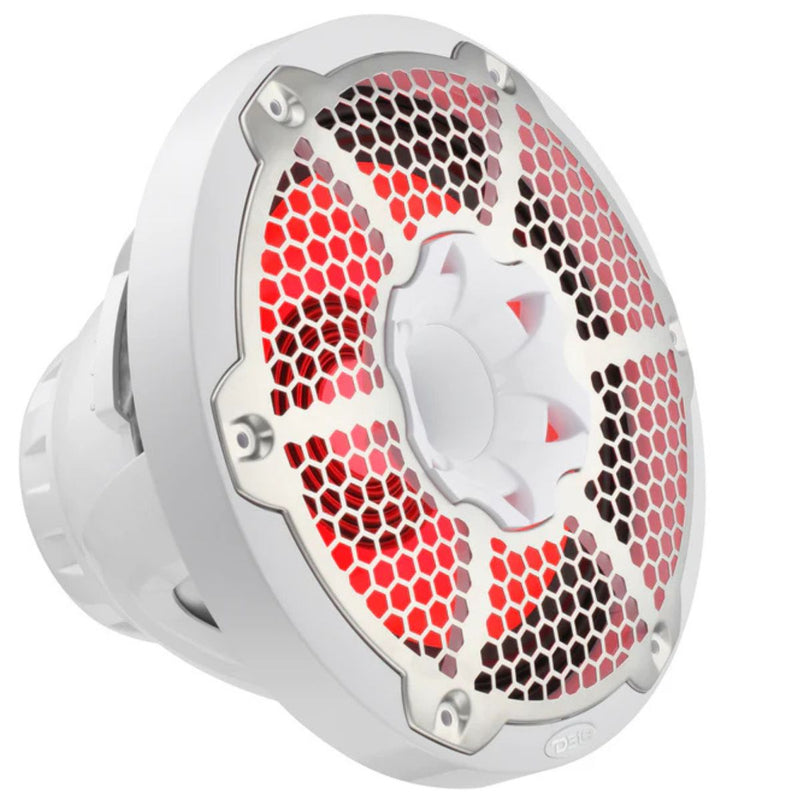 DS18 NXL-10MD-WH 10" Marine 2-Way RGB LED Speakers, Pair, 450W RMS, White