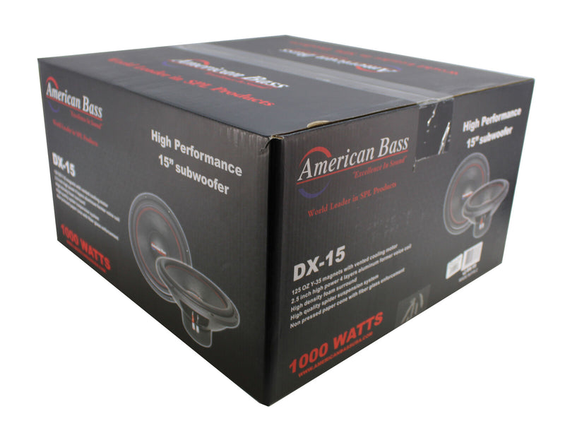American Bass 15" 500 Watt RMS 4-Ohm DX Series Car Audio Subwoofer DX-154