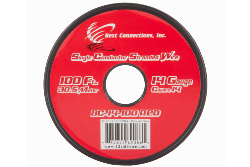 14 GA 100 FT Roll Red Stranded CCA Primary Wire Lot Cut By The Foot