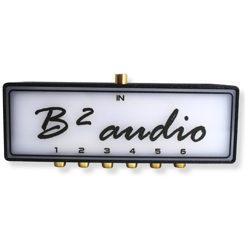 B2 Audio Cockbox 1-to-6 Pair RCA Splitter Distribution Block w/ RGB LED Lights
